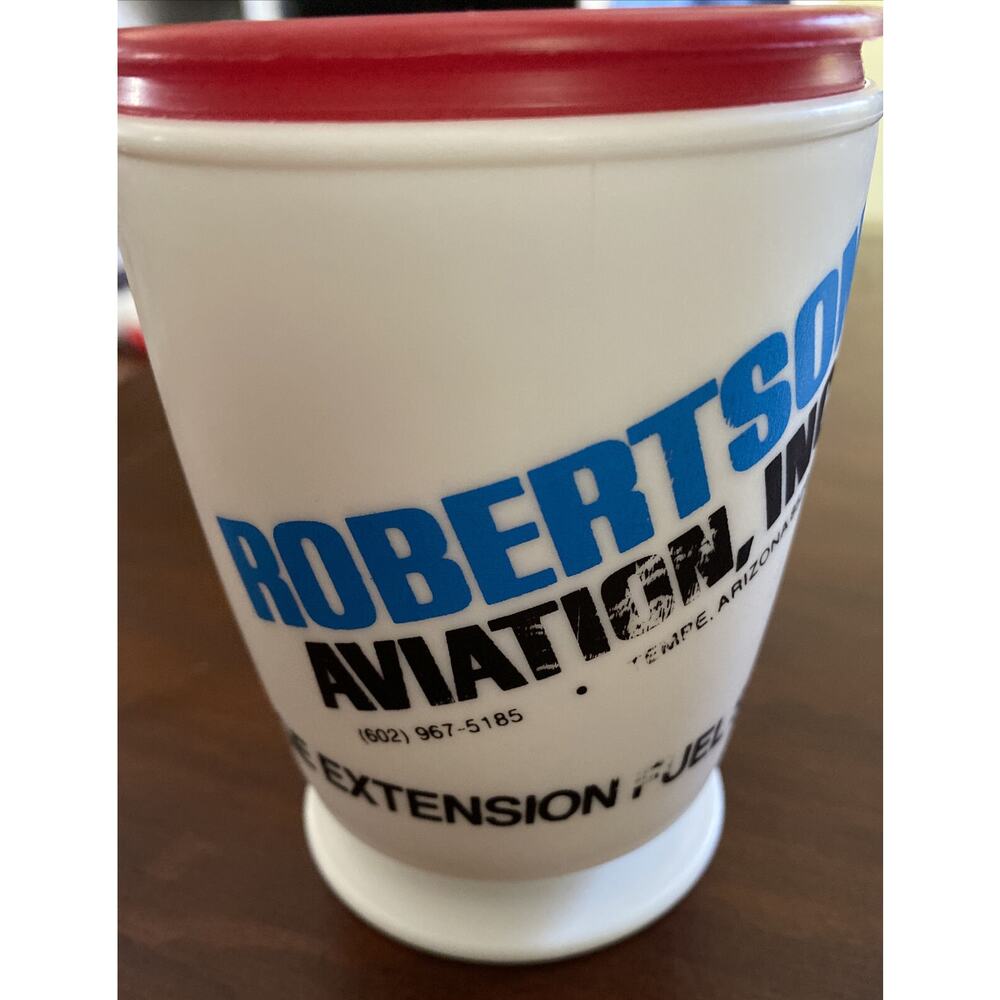 Robertson‎ Aviation, Inc VTG Plastic Mug Fuel Symptoms Pilots Association READ